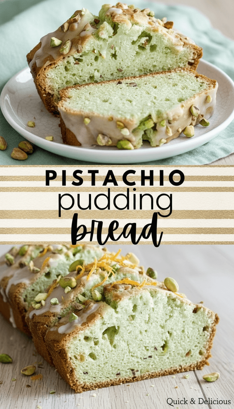 Pistachio Pudding Bread – Recipe Delight