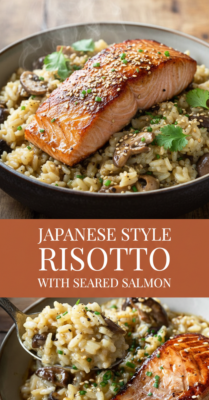 Jap Rice Risotto Japanese Style Risotto with Seared Salmon – Recipe Delight
