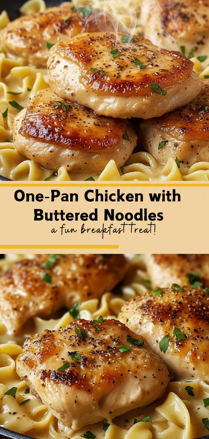One-Pan Chicken with Buttered Noodles – Recipe Delight